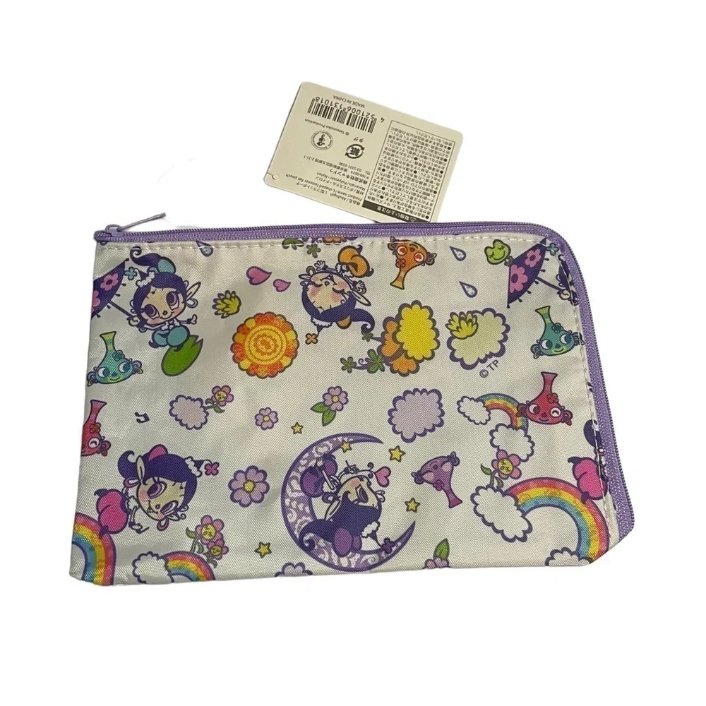 Girls make up bag pencil bag L-Shaped fastener Flat pouch, Akubigirl Design